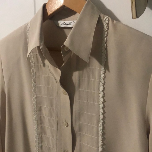 Vintage oatmeal blouse - Picture 1 of 5